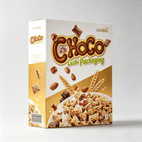 Boîte d'emballage alimentaire en carton pour céréales de petit-déjeuner, boîtes vides pour céréales, emballage en papier pour porridge instantané