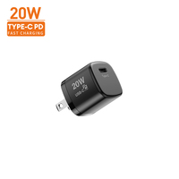 Pengisi daya Cepat USB-C Mini 20W, pengisi daya dinding Port tunggal PD3.0 US EU UK KR colokan untuk iPhone 15 Max Samsung