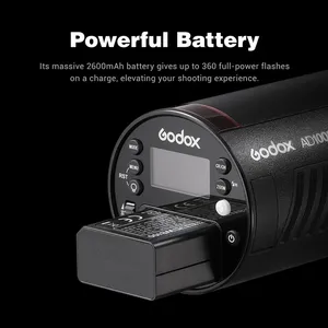 Flash de poche <span class=keywords><strong>Godox</strong></span> <span class=keywords><strong>AD100Pro</strong></span> 100Ws TTL 2.4G HSS 1/8000s avec batterie au lithium 7.2V/2600mAh, 360 éclairs pleine puissance, 0.01-1.5s - Product Image 6