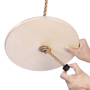 Columpio de disco de madera de 29.5 cm de diámetro, de alta resistencia y capacidad de carga, para patio de casa, equipo de juego para niños - Product Image 3