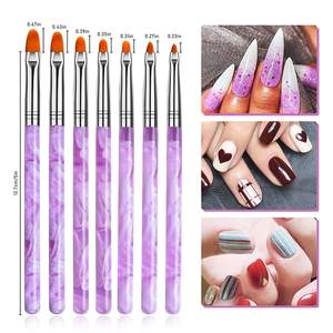 ชุดแปรงทำเล็บ 19 ชิ้น สีชมพู แดง ดำ ด้ามจับสีชมพู แดง ดำ สำหรับเจลยูวี แต่งเล็บ ดีไซน์ลายเส้น ปากกาแต่งลายจุด ชุดอุปกรณ์ทำเล็บมืออาชีพ - Product Image 3