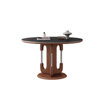 Table à manger en bois massif de style minimaliste moderne haut de gamme italienne pour la maison, idéale pour les petits appartements