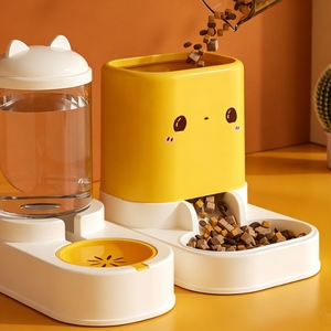 Distributeur d'eau et de nourriture 2-en-1 pour chats et chiens, design élégant, automatique, en plastique étanche, avec gamelles séparées - Product Image 4