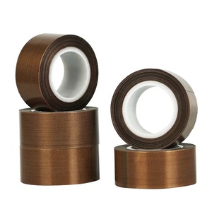 Bande <span class=keywords><strong>haute</strong></span> <span class=keywords><strong>température</strong></span> Tefloning de convoyeur en fibre de verre PTFE brun pour moulage Composite de Machine de thermoscellage sous vide alimentaire - Product Image 4