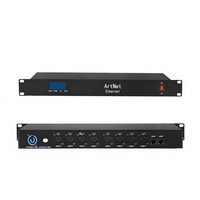 Convertisseur de nœud ArtNet DMX 8 ports MOKE, montage en rack 1U pour le contrôle de l'éclairage de scène