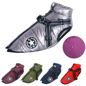 Trajes de Bulldog Francés para Chihuahua, chaqueta grande para perro con arnés, ropa cálida para perro, abrigo impermeable para perro grande