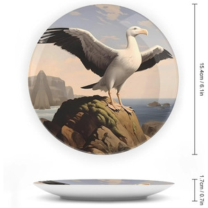Mouettes personnalisé porcelaine assiette décorative ronde personnalisée assiettes décoratives en céramique votre <span class=keywords><strong>image</strong></span> de texte pour la décoration murale de bureau à domicile - Product Image 2