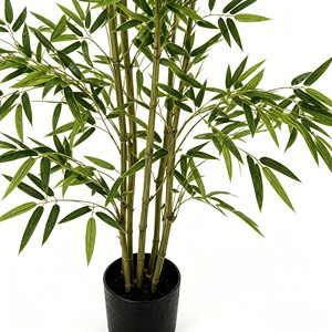 Planta artificial de bambú en maceta, bonsái artificial de bambú - Product Image 6
