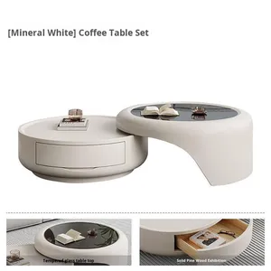 Bộ bàn trà và kệ tivi kiểu Ý hiện đại, sang trọng, thiết kế đơn giản, phù hợp với căn hộ nhỏ. - Product Image 6