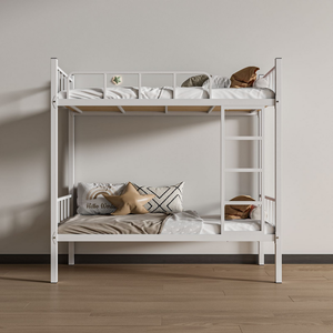 Lit superposé en métal bleu pour dortoir scolaire, avec échelle, pour garçons et filles, idéal pour auberge et petit <span class=keywords><strong>appartement</strong></span> - Product Image 3