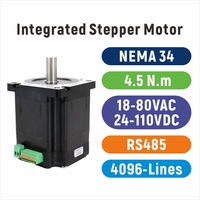 Motor Servo Híbrido Integrado de Alta Velocidad 86x86mm NEMA 34 con Control RS485 DC 80V Plug&Play para Impresoras 3D y Embalaje