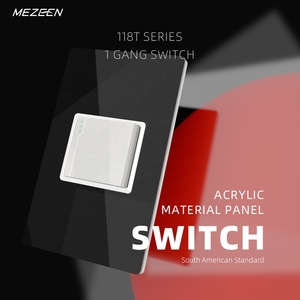 Nhà Máy Bán Chạy nhất loại 118 Đen tường chuyển đổi 1 gang 2 cách phòng tường sáng chuyển đổi điện 10A 250 tường thiết bị chuyển mạch - Product Image 2