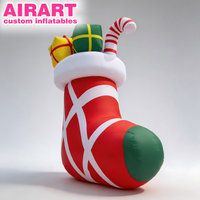 Chaussette gonflable pour affichage commercial de Noël, décorations de Noël et du Nouvel An pour centres commerciaux, cours, magasins, bâtiments