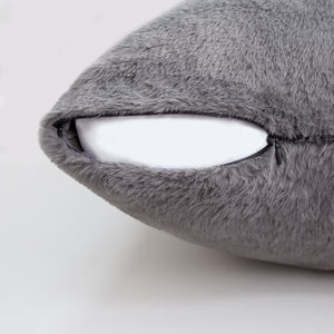 Funda de almohada de piel sintética de conejo transpirable antibacteriana de lujo hipoalergénica suave poliéster orgánico hogar Hotel sala de estar sofá cojín - Product Image 5