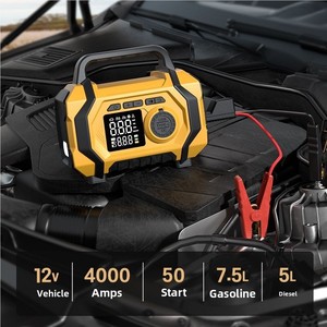 All-in-One công suất lớn 10A đỉnh hiện tại ngân hàng điện xe khẩn cấp nhảy khởi động lửa khởi động màn hình kỹ thuật số 80W Đầu Ra Màu Vàng - Product Image 4