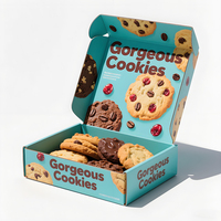Boîtes d'expédition en carton ondulé rigide pour emballage alimentaire avec impression personnalisée, boîte à biscuits personnalisée avec séparateur