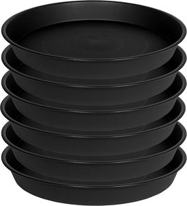 Vente en gros de soucoupe de jardin solide et épaisse de 10 pouces en plastique noir <span class=keywords><strong>pour</strong></span> plantes, grands plateaux ronds d'égouttement <span class=keywords><strong>pour</strong></span> pots de fleurs - Product Image 6