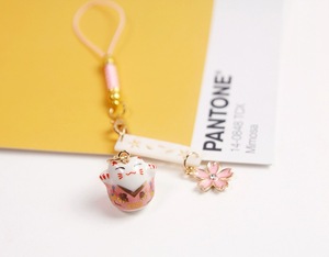 Tradición japonesa conejo conejito cerdo gato campana <span class=keywords><strong>Sakura</strong></span> Omamori teléfono bolsa colgante llavero buena suerte fortuna riqueza encanto regalo - Product Image 5