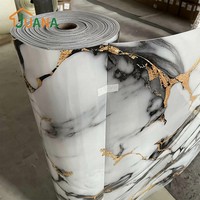 Rouleau d'autocollants muraux en marbre 3D autocollants pelables pour cuisine et salle de bain en vinyle