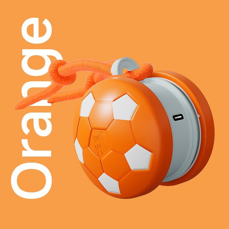 Balle pour chien en corde style football [Orange]