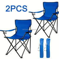 Chaise de patio pliable portable pour le camping avec porte-gobelet, légère et durable, chaise de jardin pliable en tissu Oxford