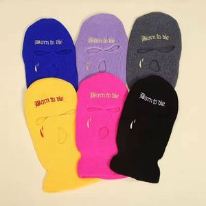 Nouveau bonnet personnalisé avec logo, produits d'hiver, casquette à trois trous pour le ski, pour adultes hommes et femmes, cagoule tricotée à 3 trous, vente en gros - Product Image 2