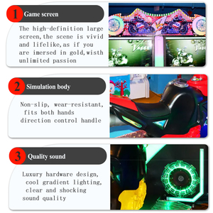 Chất Lượng Cao 2 Người Chơi Xe Máy Đua Arcade Trò Chơi Máy Trẻ Em Trong Năm 6 + 1 Năm Nhựa Bằng Gỗ Mô Phỏng Đồng Xu Pusher 220V - Product Image 6