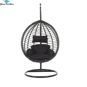 Thiết kế hiện đại kim loại wicker Patio võng trứng treo ghế đu cho ngoài trời hoặc phòng ngủ giá rẻ khung thép - Product Image 2