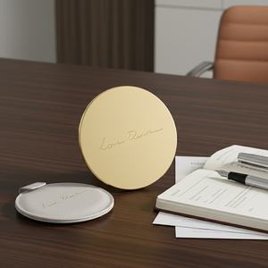 Professional Customization Compact <b>Mirror</b> Custom Pocket <b>Mirror</b> Logo Makeup <b>Mirror</b> with White PU Pouch - Product Image 6