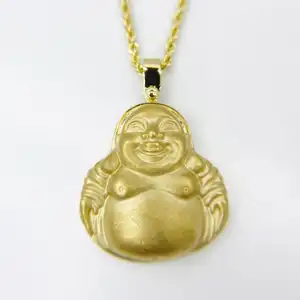 Duyizhao Hiphop Uniek Ontwerp 14K Verguld Messing Nugget Boeddha Charm Hanger Voor Mannen Vrouwen Unisex Sieraden