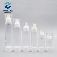 Flacon pulvérisateur sans air en plastique de 15 ml, 30 ml, 50 ml, 80 ml, 100 ml, 120 ml, pour parfum, soins de la peau, emballage imprimé en sérigraphie