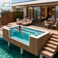 Piscines hors sol en fibre de verre, en bois, en acrylique, pour la famille, de différentes tailles (grande et petite), pour le divertissement aquatique en extérieur.