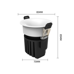 Foco LED Comercial sin Marco, 75mm de Diámetro, Antideslumbrante, Empotrable en Techo, COB Downlight 7W 12W 3000K 3500K 4000K - Product Image 5