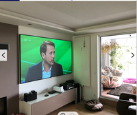 Pantalla de Proyección Telon de 120 Pulgadas 16:9, de Alta Calidad, Marco Fijo, Cristal Negro PET 3D 4K UST ALR, 266 Pulgadas, para Cine en Casa