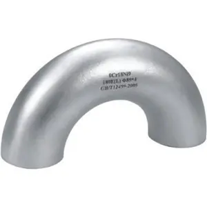 180 deg Long Radius Pipe Fitting A403 WP304/316 Titanium 3D Bend