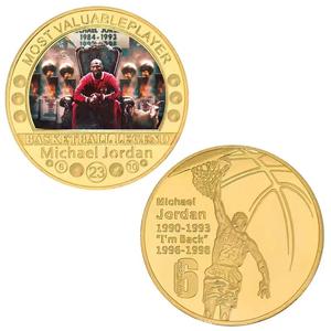 Monedas deportivas de <span class=keywords><strong>baloncesto</strong></span> conmemorativas chapadas en oro Monedas <span class=keywords><strong>Michael</strong></span> <span class=keywords><strong>Jordan</strong></span> - Product Image 6