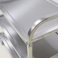 Capacité commerciale résistante du chariot à nourriture de cuisine d'acier inoxydable de 3 couches 9L pour le service de restaurant