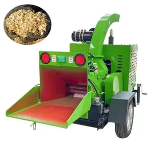 15hp wood chipper wood chipper machine diesel farm grinding equipment wood crusher hammer mill