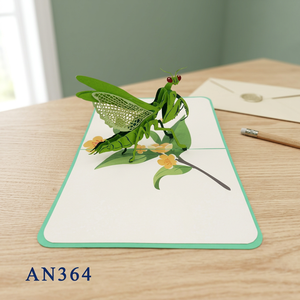 Meilleure Vente : Carte Pop-up 3D Personnalisée Découpée au Laser, Mantis, Artisanat en Papier Animal Fait Main, Décoration d'Intérieur, Journée de la Terre, Remise de Diplôme, Thanksgiving - Product Image 3