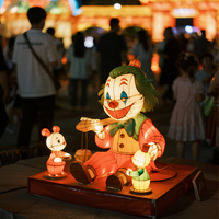 Lanterne de clown colorée personnalisée pour les fêtes, Thanksgiving, le Poisson d'avril, les blagues au bureau et la décoration amusante pour les soirées à la maison