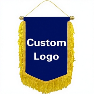 Factory Direct Sales Custom logo Polyester Football Flags Digital Printing Suitable for Stadium Fan Zone Match Day Atmosphere