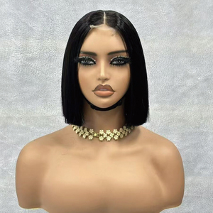 Bán Buôn Nguyên Brazil Tóc 100% Tóc Con Người 2X6 4X4 5X5 13X4 Ren Phía Trước Ngắn Bob Tóc Giả Siêu Đôi Rút Ra Xương Thẳng Bob - Product Image 2