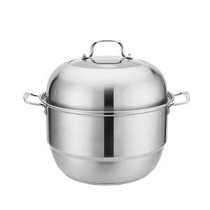 Ollas de Cocina de Acero Inoxidable 304 de Lujo, 26/28/30/32 CM, con Tapa de Vidrio de 2 Capas y Asas, Aptas para Inducción y Gas, Gran Venta - Product Image 1