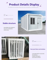 Maison conteneur légère et portable en acier, design moderne du milieu du siècle, respirante, facile à charger, pour bureau, supermarché, salle à manger
