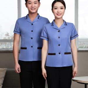 Vente en gros Unisexe Hôtel Nettoyant Personnel Serveur Ménage Maison <span class=keywords><strong>Nettoyage</strong></span> Uniforme pour les femmes - Product Image 3