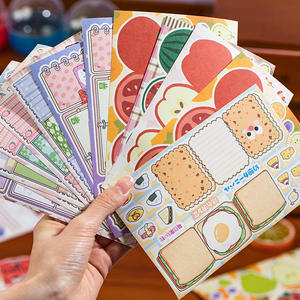 6 pièces/paquet autocollants de Machine inscriptibles fromage une petite série sucrée mignon créatif décompression enfants manuel autocollants amusants - Product Image 2