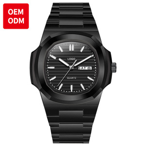 OEM ODM 공장 도매 럭셔리 비즈니스 디자인 자체 브랜드 로고 커스텀 ABS 스트랩 패션 스포츠 남성용 쿼츠 시계 - Product Image 2