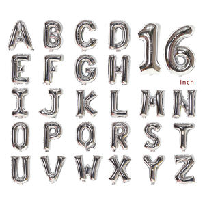 Globos de aluminio con forma de letra de oro rosa/plateado de 16 pulgadas, decoración para fiesta de cumpleaños, boda, A Z, venta al por mayor - Product Image 6