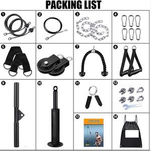 Kit de système de <span class=keywords><strong>poulie</strong></span> à câble-Attachement de traction et de triceps Lat DIY pour le gymnase à domicile, équipement de <span class=keywords><strong>musculation</strong></span> réglable - Product Image 4