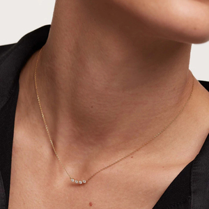 Collar con Colgante de Piedra Lunar WHITE TIDE de QLEESI, Joyería Creativa Chapada en Oro de 18K y Plata de Ley S925 - Product Image 3